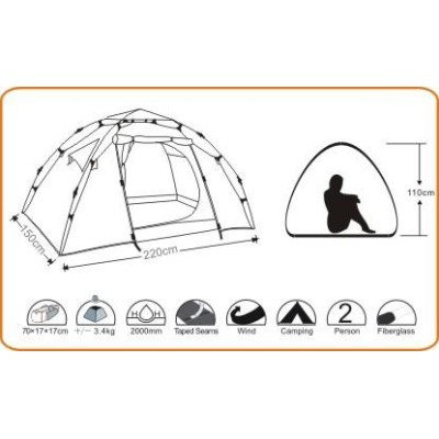 Wildland Mini Moon Nest 200 3 Mevsim 2 Kişilik Kamp Çadırı-Wildland Wildland Mini Moon Nest 200 3 Mevsim 2 Kişilik Kamp Çadırı-Wildland