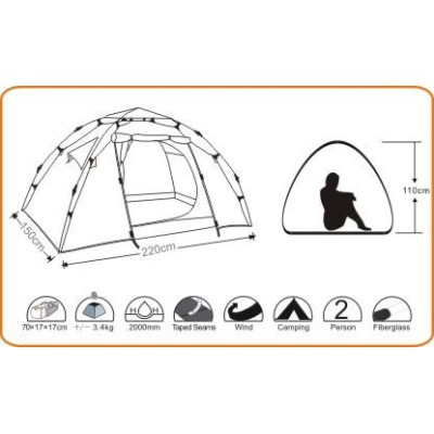 Wildland Mini Moon Nest 200 3 Mevsim 2 Kişilik Kamp Çadırı-Wildland Wildland Mini Moon Nest 200 3 Mevsim 2 Kişilik Kamp Çadırı-Wildland