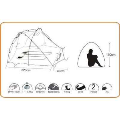 Wildland C Mover 3 Mevsim 2 Kişilik Kamp Çadırı-Wildland Wildland C Mover 3 Mevsim 2 Kişilik Kamp Çadırı-Wildland