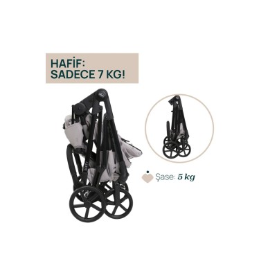 Chicco Seety Çift Yönlü Bebek Arabası - Florence Beige-Chicco