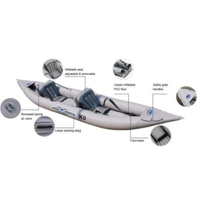 Aqua Marina K0 Leisure Kayak Inflatable Floor Kürekli-Aqua Marina Aqua Marina K0 Leisure Kayak Inflatable Floor Kürekli-Aqua Marina