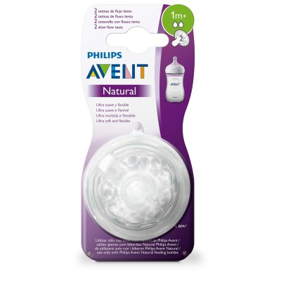 Philips Avent Natural Biberon Emziği +1 Ay 2li-Philips Avent Philips Avent Natural Biberon Emziği +1 Ay 2li-Philips Avent