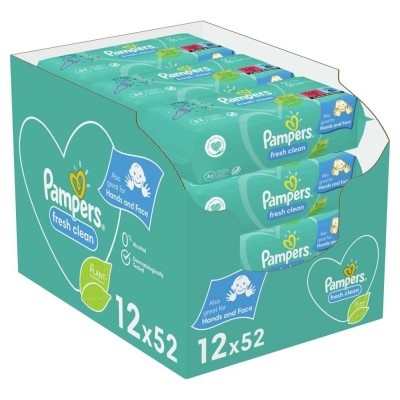Prima Pampers Baby Yenidoğan Fresh Clean Islak Havlu 52x12 Adet (624 Yaprak)-Prima Prima Pampers Baby Yenidoğan Fresh Clean Islak Havlu 52x12 Adet (624 Yaprak)-Prima