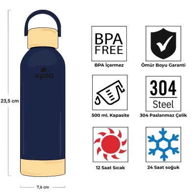 Igloo Hydrate Pro Termos 500ml-LACİVERT-Igloo