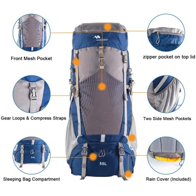 Mobihome Hiking Sırt Çantası 60 Litre-MobiHome Mobihome Hiking Sırt Çantası 60 Litre-MobiHome