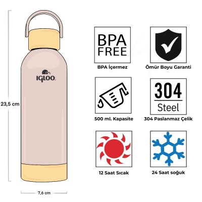 Igloo Hydrate Pro Termos 500ml-BEJ-Igloo