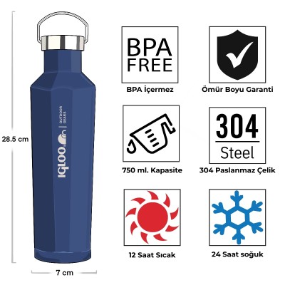 Igloo Pentagon Termos 750ml-LACİVERT-Igloo Igloo Pentagon Termos 750ml-LACİVERT-Igloo