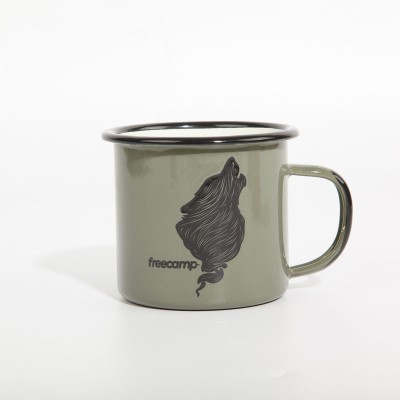 FreeCamp Campers Emaye Mug 350ml-YEŞİL-FreeCamp FreeCamp Campers Emaye Mug 350ml-YEŞİL-FreeCamp