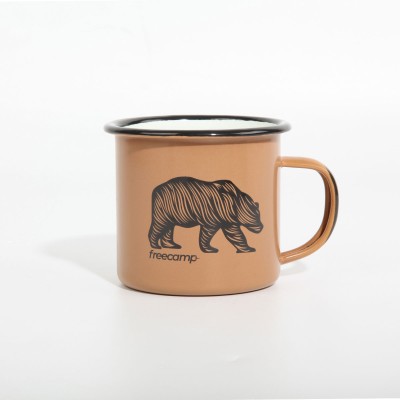 FreeCamp Campers Emaye Mug 350ml-BEJ-FreeCamp FreeCamp Campers Emaye Mug 350ml-BEJ-FreeCamp