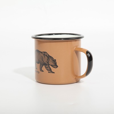 FreeCamp Campers Emaye Mug 350ml-BEJ-FreeCamp FreeCamp Campers Emaye Mug 350ml-BEJ-FreeCamp