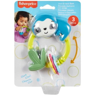 Fisher Price Eğlenceli Dostlar Çıngıraklı Dişlik - Makaralı Tembel Hayvan HJW11-HKD70-Fisher Price
