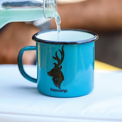 FreeCamp Campers Emaye Mug 350ml-MAVİ