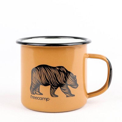 FreeCamp Campers Emaye Mug 350ml-BEJ-FreeCamp FreeCamp Campers Emaye Mug 350ml-BEJ-FreeCamp