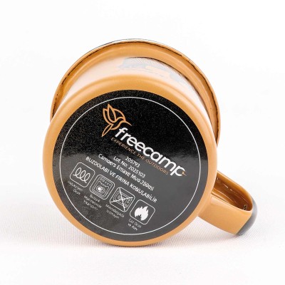 FreeCamp Campers Emaye Mug 350ml-BEJ-FreeCamp FreeCamp Campers Emaye Mug 350ml-BEJ-FreeCamp