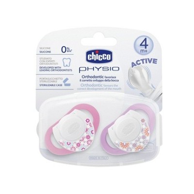 Chicco Emzik Physio Pembe Silikon 4m+ 2'li-Chicco Chicco Emzik Physio Pembe Silikon 4m+ 2'li-Chicco