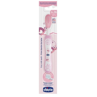 Chicco İlk Süt Dişi Fırçası Pembe 6-36 Ay-Chicco Chicco İlk Süt Dişi Fırçası Pembe 6-36 Ay-Chicco