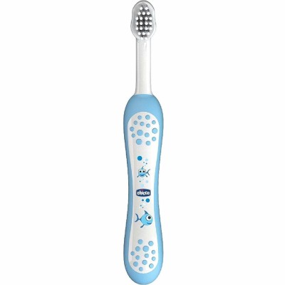 Chicco İlk Süt Dişi Fırçası Mavi 6-36 Ay-Chicco