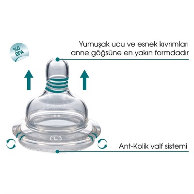 Mamajoo %0 BPA Silikon Biberon Emziği İkili L No.3 12 ay+-Mamajoo Mamajoo %0 BPA Silikon Biberon Emziği İkili L No.3 12 ay+-Mamajoo