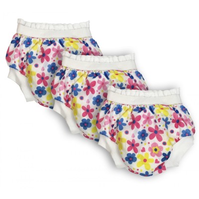 Sema Baby 3'lü Desenli Lüks Alıştırma Külodu  No.3 20-25 kg - Flowers