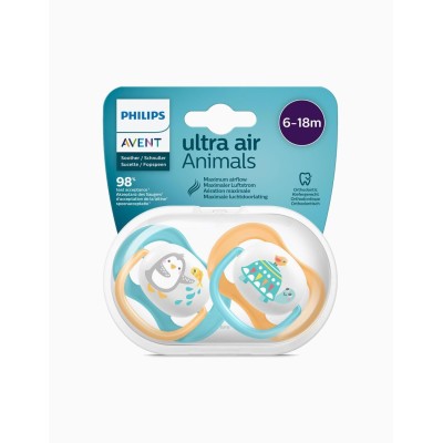 Philips Avent Ultra Air Animals 2li Emzik 6-18 Ay - Unisex-Philips Avent Philips Avent Ultra Air Animals 2li Emzik 6-18 Ay - Unisex-Philips Avent