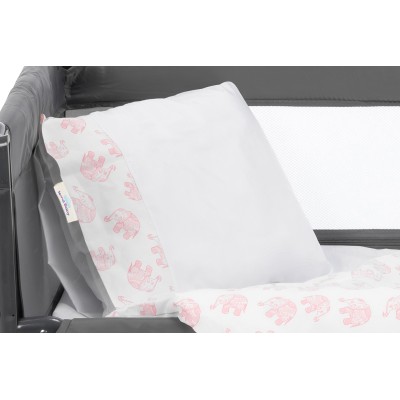 Sema Baby 6 Parça Lüks Park Yatak Bebek Uyku Seti - Pembe Fil-Sema Baby Sema Baby 6 Parça Lüks Park Yatak Bebek Uyku Seti - Pembe Fil-Sema Baby