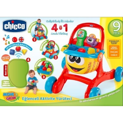 Chicco Mutlu Alışveriş İlk Adımlar Yürüteci - 4'ü bir arada İngilizce + Türkçe Aktiviteli-Chicco Chicco Mutlu Alışveriş İlk Adımlar Yürüteci - 4'ü bir arada İngilizce + Türkçe Aktiviteli-Chicco