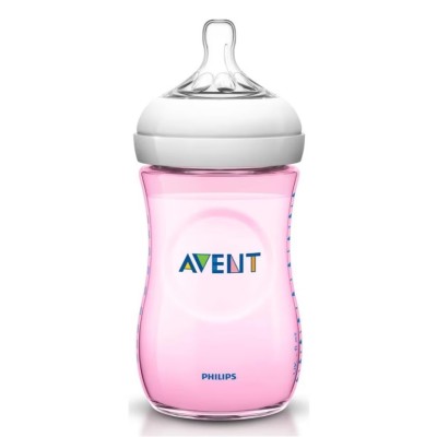 Avent Natural PP Biberon 260 ml - Pembe-Philips Avent Avent Natural PP Biberon 260 ml - Pembe-Philips Avent