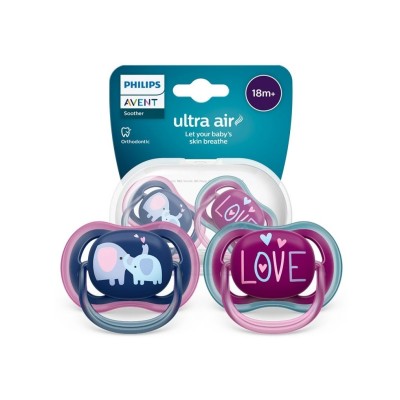 Philips Avent Ultra Air Emzik +18 Ay 2li Kız SCF349/22-Philips Avent Philips Avent Ultra Air Emzik +18 Ay 2li Kız SCF349/22-Philips Avent