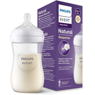 Philips Avent Natural Response PP Biberon 1 Ay+ 260 ml, Tepkili Biberon Emziği SCY903/01-Philips Avent Philips Avent Natural Response PP Biberon 1 Ay+ 260 ml, Tepkili Biberon Emziği SCY903/01-Philips Avent