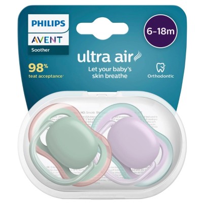 Philips Avent Ultra Air Emzik 6-18 Ay 2li Kız SCF085/16-Philips Avent Philips Avent Ultra Air Emzik 6-18 Ay 2li Kız SCF085/16-Philips Avent
