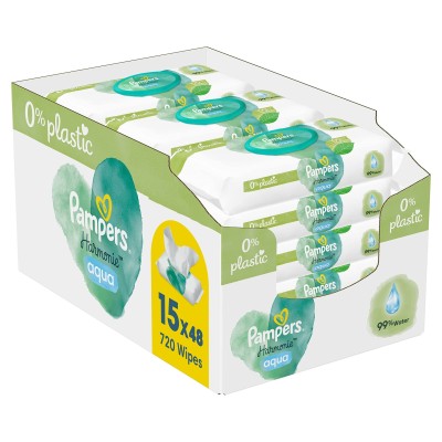 Prima Pampers Harmonie Aqua Yenidoğan Islak Havlu 48x15 Adet (720 Yaprak)-Prima Prima Pampers Harmonie Aqua Yenidoğan Islak Havlu 48x15 Adet (720 Yaprak)-Prima