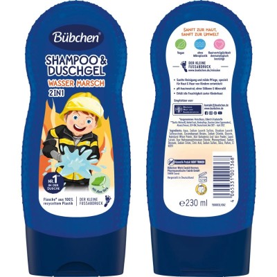 Bübchen Çocuk Şampuan&Duş Jeli 2 in 1 Wasser Marsch 230 ml-BÜBCHEN Bübchen Çocuk Şampuan&Duş Jeli 2 in 1 Wasser Marsch 230 ml-BÜBCHEN