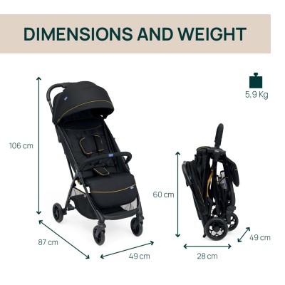 Chicco Glee Bebek Arabası - Uneven Siyah-Chicco Chicco Glee Bebek Arabası - Uneven Siyah-Chicco