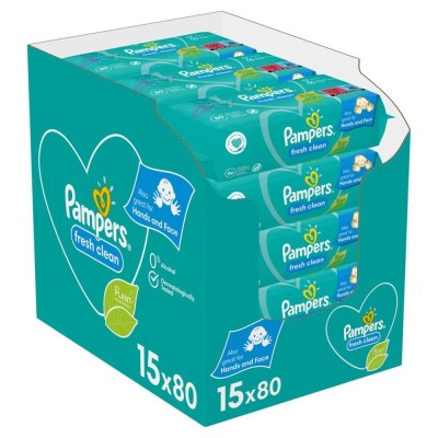 Prima Pampers Baby Yenidoğan Fresh Clean Islak Havlu 80x15 Adet (1200 Yaprak)-Prima Prima Pampers Baby Yenidoğan Fresh Clean Islak Havlu 80x15 Adet (1200 Yaprak)-Prima