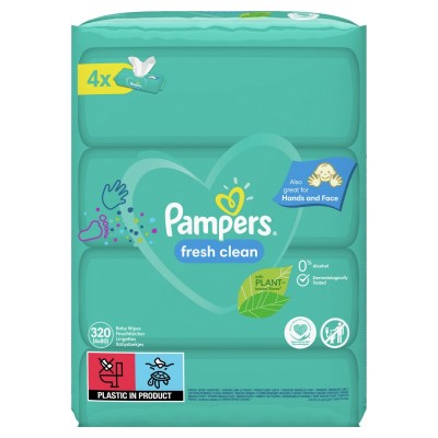 Prima Pampers Baby Yenidoğan Fresh Clean Islak Havlu 80x4 Adet (320 Yaprak)-Prima Prima Pampers Baby Yenidoğan Fresh Clean Islak Havlu 80x4 Adet (320 Yaprak)-Prima