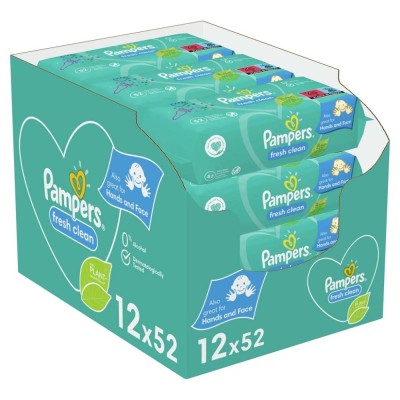 Prima Pampers Baby Yenidoğan Fresh Clean Islak Havlu 52x12 Adet (624 Yaprak)-Prima Prima Pampers Baby Yenidoğan Fresh Clean Islak Havlu 52x12 Adet (624 Yaprak)-Prima