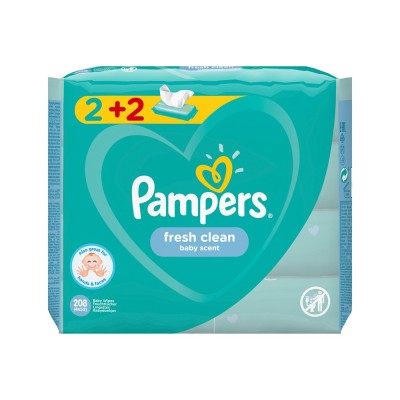 Prima Pampers Baby Yenidoğan Fresh Clean Islak Havlu 52x4 Adet (208 Yaprak)-Prima Prima Pampers Baby Yenidoğan Fresh Clean Islak Havlu 52x4 Adet (208 Yaprak)-Prima