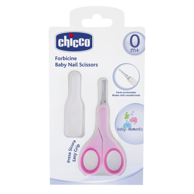 Chicco Kapaklı Tırnak Makası - Pembe-Chicco