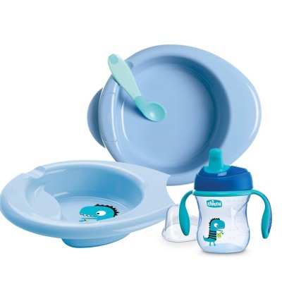 Chicco 4 Parça Beslenme Seti +6 Ay - Erkek-Chicco Chicco 4 Parça Beslenme Seti +6 Ay - Erkek-Chicco