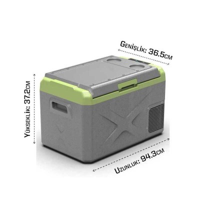 Icepeak Prag Kompresörlü Buzdolabı 30 Litre-GRİ-YEŞİL-Icepeak