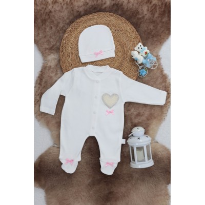 Sema Baby Pamuklu Bebek Tulum Seti 3-6 Ay - Love-Sema Baby Sema Baby Pamuklu Bebek Tulum Seti 3-6 Ay - Love-Sema Baby
